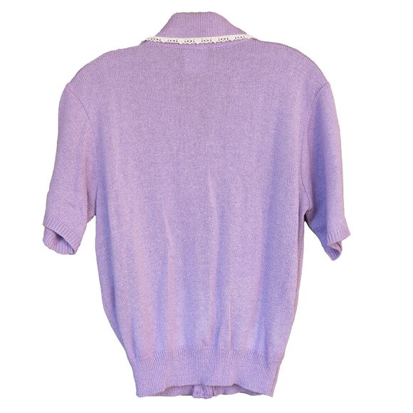 Southern Lady Lavender Cardigan with Embroidered Details - Picture 2 of 6